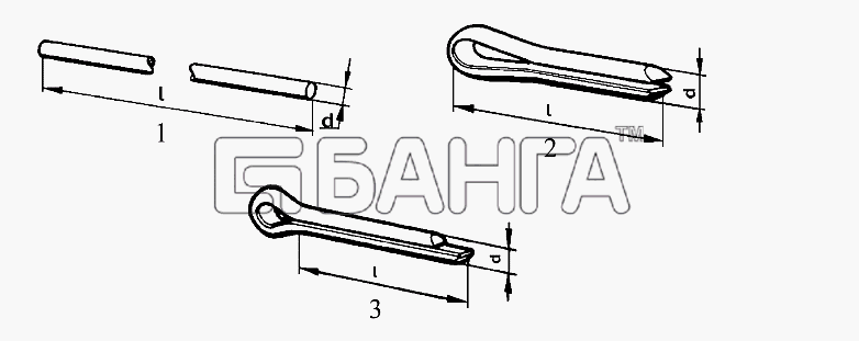 УАЗ УАЗ-31519 Схема Шплинты-264 banga.ua